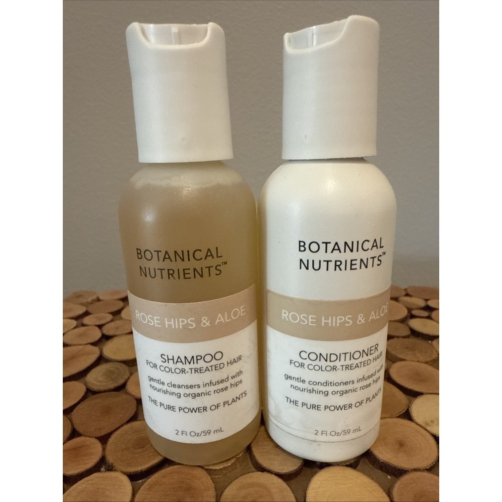 NOS Bath Body Works Botanical Nutrients Rose Hips Aloe Shampoo Conditioner‎ 2 Oz
